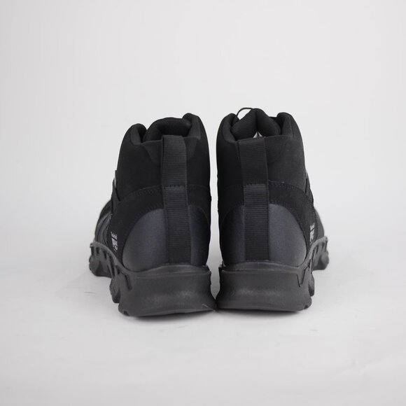TIMBERLAND Pro Men's 8.5 Black leather anti fatigue composite toe ankle boots - Picture 3 of 13